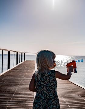 Nyborg Fyn Danmark Sommer Strand Badebro